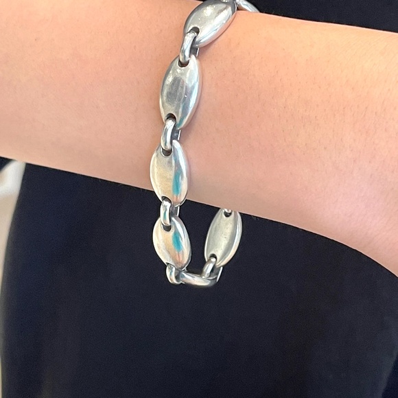 Tiffany & Co. Sterling Silver Pebble Link Bracelet - Picture 1 of 5